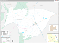 Huerfano Wall Map Premium Style