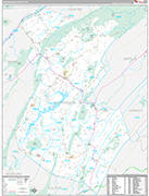 Huntingdon Wall Map Premium Style