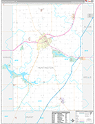 Huntington Wall Map Premium Style