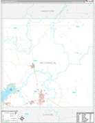 Hutchinson Wall Map Premium Style