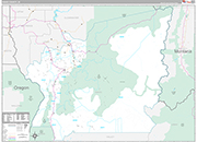 Idaho Wall Map Premium Style