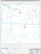 Iowa Wall Map Premium Style