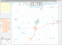 Iowa County Wall Map Premium Style