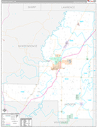 Jackson Wall Map Premium Style