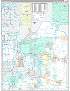 Jackson Wall Map Premium Style