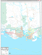 Jackson Wall Map Premium Style