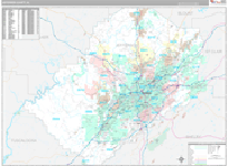 Jefferson Wall Map Premium Style