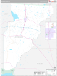 Jefferson Wall Map Premium Style