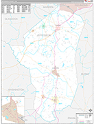 Jefferson Wall Map Premium Style