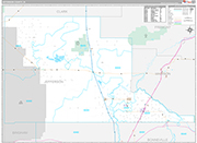 Jefferson Wall Map Premium Style