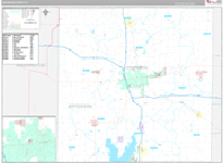 Jefferson Wall Map Premium Style