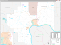 Jefferson Wall Map Premium Style