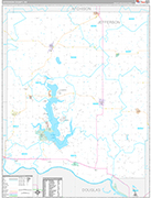 Jefferson Wall Map Premium Style