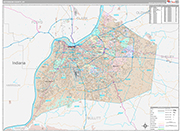 Jefferson Wall Map Premium Style