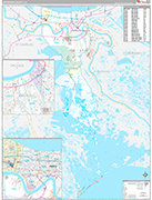 Jefferson Wall Map Premium Style
