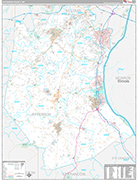 Jefferson Wall Map Premium Style
