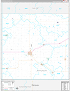 Jefferson Wall Map Premium Style