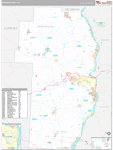 Jefferson Wall Map Premium Style