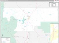 Jefferson Wall Map Premium Style