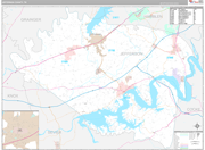 Jefferson Wall Map Premium Style