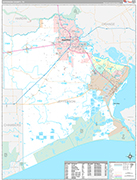 Jefferson Wall Map Premium Style