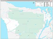 Jefferson Wall Map Premium Style