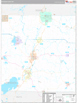 Jefferson Wall Map Premium Style