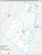 Jefferson Wall Map Premium Style