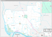 Jersey Wall Map Premium Style