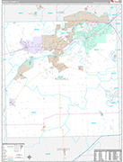 Kendall Wall Map Premium Style