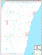 Kewaunee Wall Map Premium Style