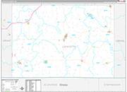 Lafayette Wall Map Premium Style