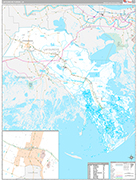 Lafourche Wall Map Premium Style