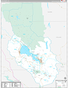 Lake Wall Map Premium Style