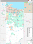 Lake Wall Map Premium Style