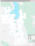 Lake Wall Map Premium Style