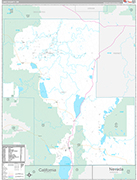 Lake Wall Map Premium Style