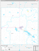 Lake Wall Map Premium Style