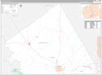 Lampasas Wall Map Premium Style