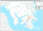 Lancaster Wall Map Premium Style