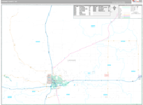 Laramie Wall Map Premium Style