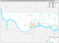 Lauderdale Wall Map Premium Style