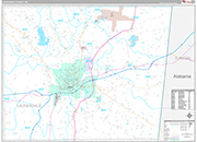 Lauderdale Wall Map Premium Style