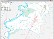 Lauderdale Wall Map Premium Style