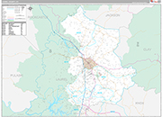 Laurel Wall Map Premium Style