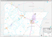 Lawrence Wall Map Premium Style