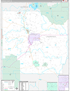 Lawrence Wall Map Premium Style