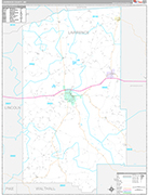 Lawrence Wall Map Premium Style