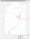 Lawrence Wall Map Premium Style