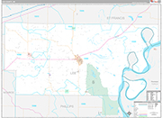 Lee Wall Map Premium Style